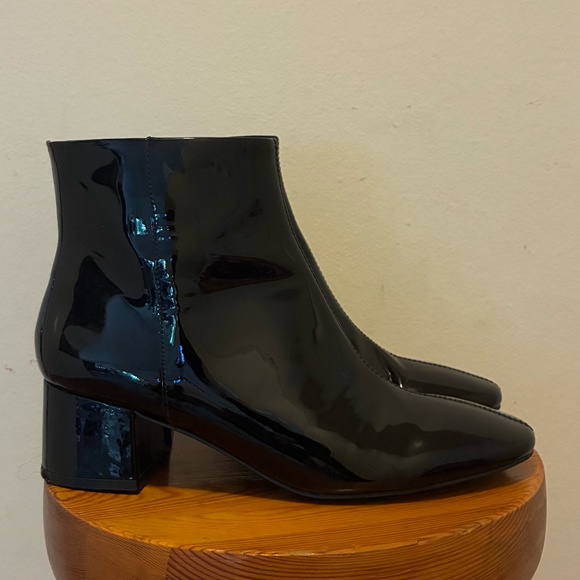 Black & Other Stories Patent Leather Ankle Boots - Picture 2 of 8